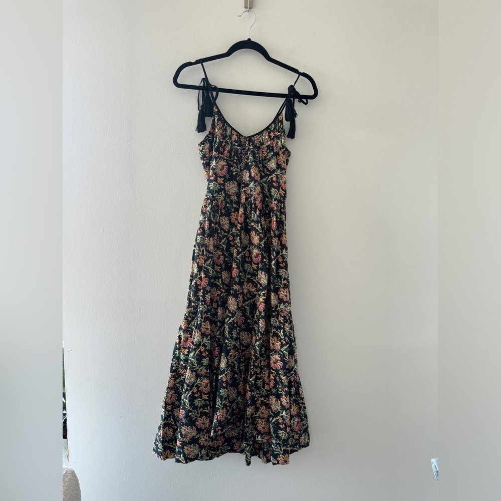 THE GREAT The Breeze Dress in Black Floral - Picture 8 of 10